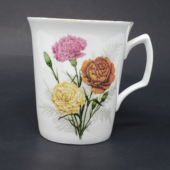 Fine Bone China Coffee Tea Cup Mug Floral Made in England - Picture 1 of 7